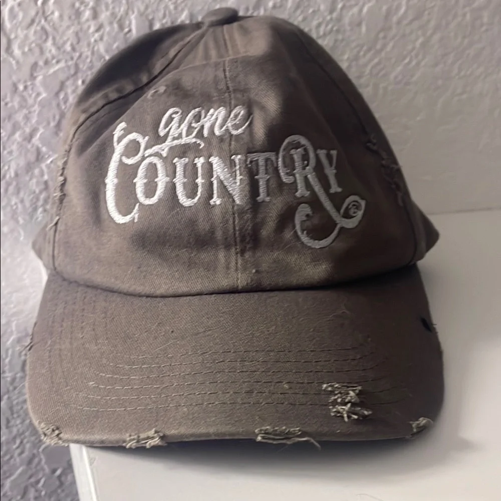 Brown and White Party Hat with Distressed Style